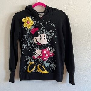 Disney Parks Authentic Original Long Sleeve Mini Mouse  Hoodie Sweatshirt  Small